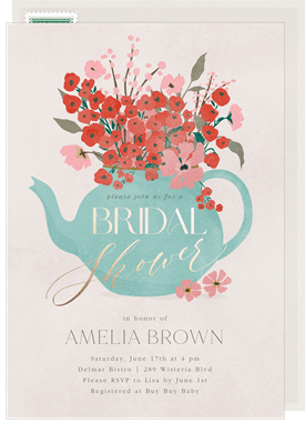 'Bridal Tea' Bridal Shower Invitation