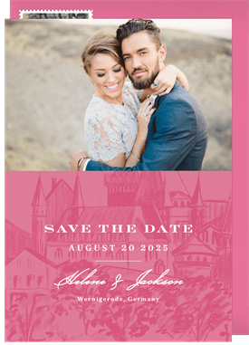 'Medieval Town' Wedding Save the Date
