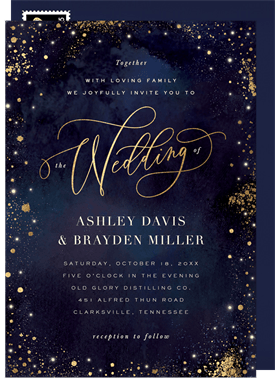 'Moody Celestial' Wedding Invitation