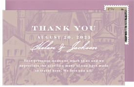 'Medieval Town' Wedding Thank You Note