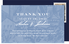 'Medieval Town' Wedding Thank You Note