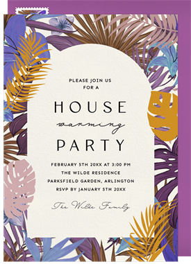 'Bold Tropics' Housewarming Party Invitation