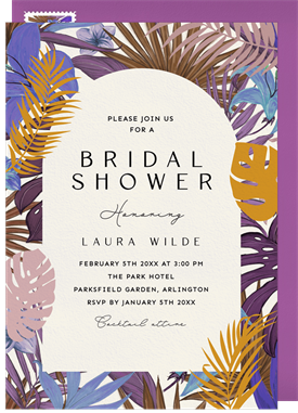 'Bold Tropics' Bridal Shower Invitation