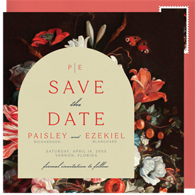 'Floral Still-Life' Wedding Save the Date