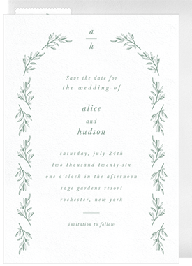'Vintage Branch Arch' Wedding Save the Date