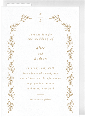 'Vintage Branch Arch' Wedding Save the Date