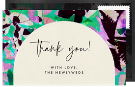 'Maximalist Monoprint' Wedding Thank You Note