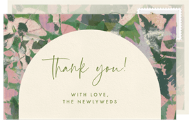 'Maximalist Monoprint' Wedding Thank You Note