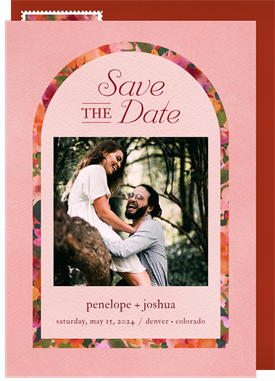 'Lush Floral Arch' Wedding Save the Date