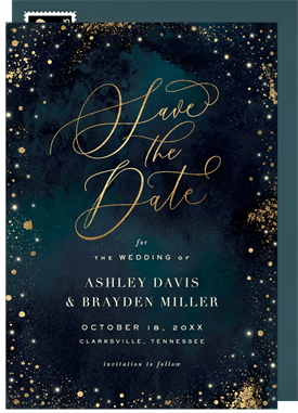 'Moody Celestial' Wedding Save the Date