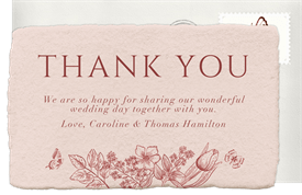 'Moody Garden' Wedding Thank You Note