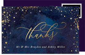 'Moody Celestial' Wedding Thank You Note