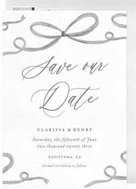 'Sweet Ribbon' Wedding Save the Date