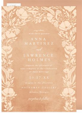 'Bountiful Arch' Wedding Invitation