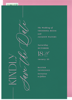 'Sideways Typography' Wedding Save the Date