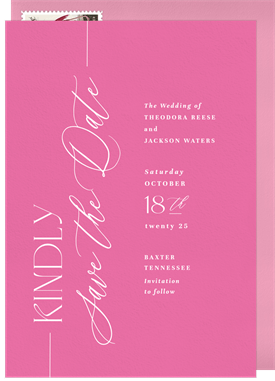 'Sideways Typography' Wedding Save the Date