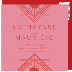 'Statement Art Deco' Wedding Save the Date