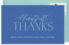 'Sideways Typography' Wedding Thank You Note