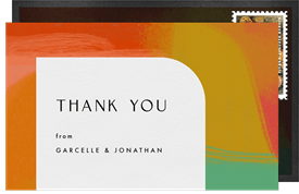 'Bold Brights' Wedding Thank You Note