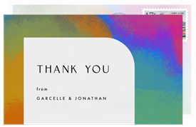 'Bold Brights' Wedding Thank You Note