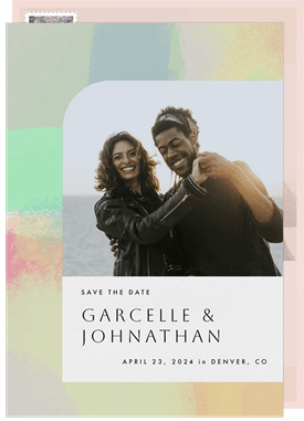 'Bold Brights' Wedding Save the Date