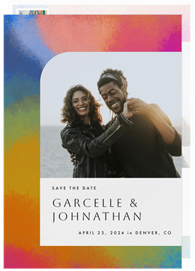 'Bold Brights' Wedding Save the Date