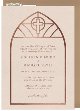 'Arched Church Window' Wedding Invitation