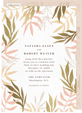 'Warm Leaves' Wedding Invitation