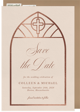 'Arched Church Window' Wedding Save the Date