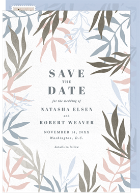 'Warm Leaves' Wedding Save the Date