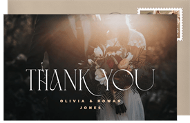 'Big Type' Wedding Thank You Note