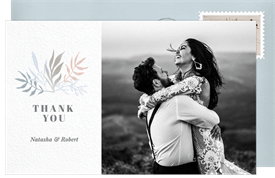 'Warm Leaves' Wedding Thank You Note