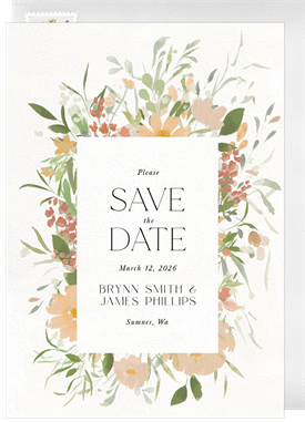 'Wistful Wildflowers' Wedding Save the Date