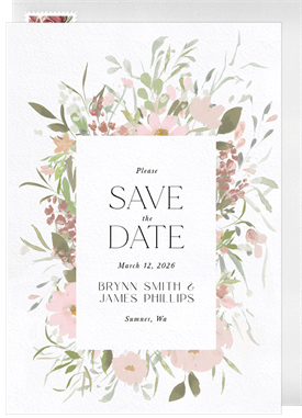 'Wistful Wildflowers' Wedding Save the Date