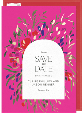 'Wispy Boho Florals' Wedding Save the Date