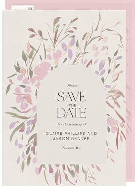 'Wispy Boho Florals' Wedding Save the Date