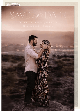 'Painterly Glow' Wedding Save the Date