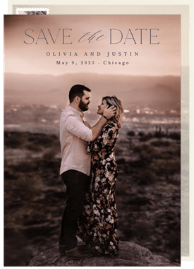 'Painterly Glow' Wedding Save the Date