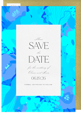 'Bold Tropical Florals' Wedding Save the Date