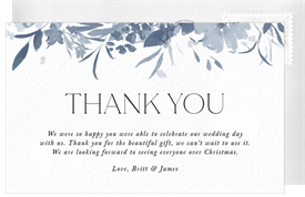 'Wistful Wildflowers' Wedding Thank You Note