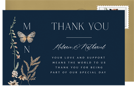 'Wildflower Meadow' Wedding Thank You Note