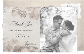 'Breezy Garden' Wedding Thank You Note