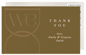 'Stated We Do' Wedding Thank You Note