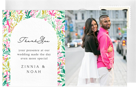 'Colorful Array' Wedding Thank You Note