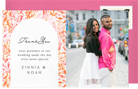 'Colorful Array' Wedding Thank You Note