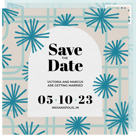 'Maximalist Starburst' Wedding Save the Date