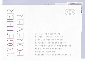 'Together Forever' Anniversary Party Invitation