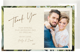 'Conservatory' Wedding Thank You Note