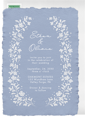 'Floral Toile' Wedding Invitation