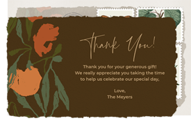 'Big Blossoms' Wedding Thank You Note